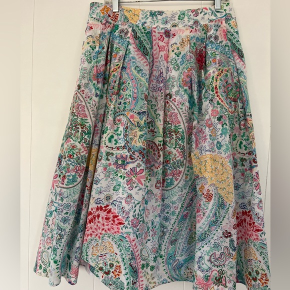 Talbots Dresses & Skirts - Talbots Floral Paisley Women's Pleated Lined Skirt Size 12